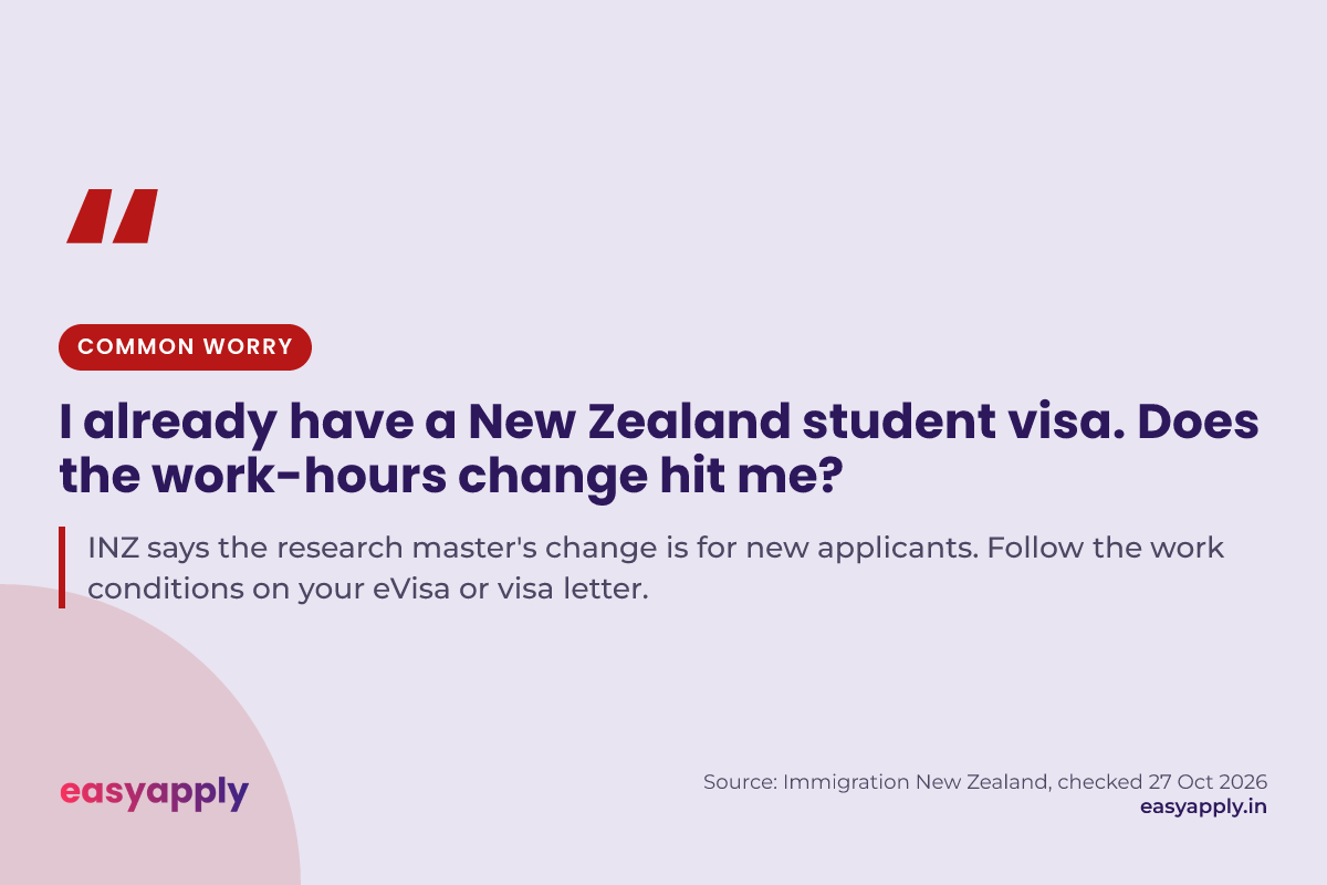 Does the change affect a student who already has a visa?